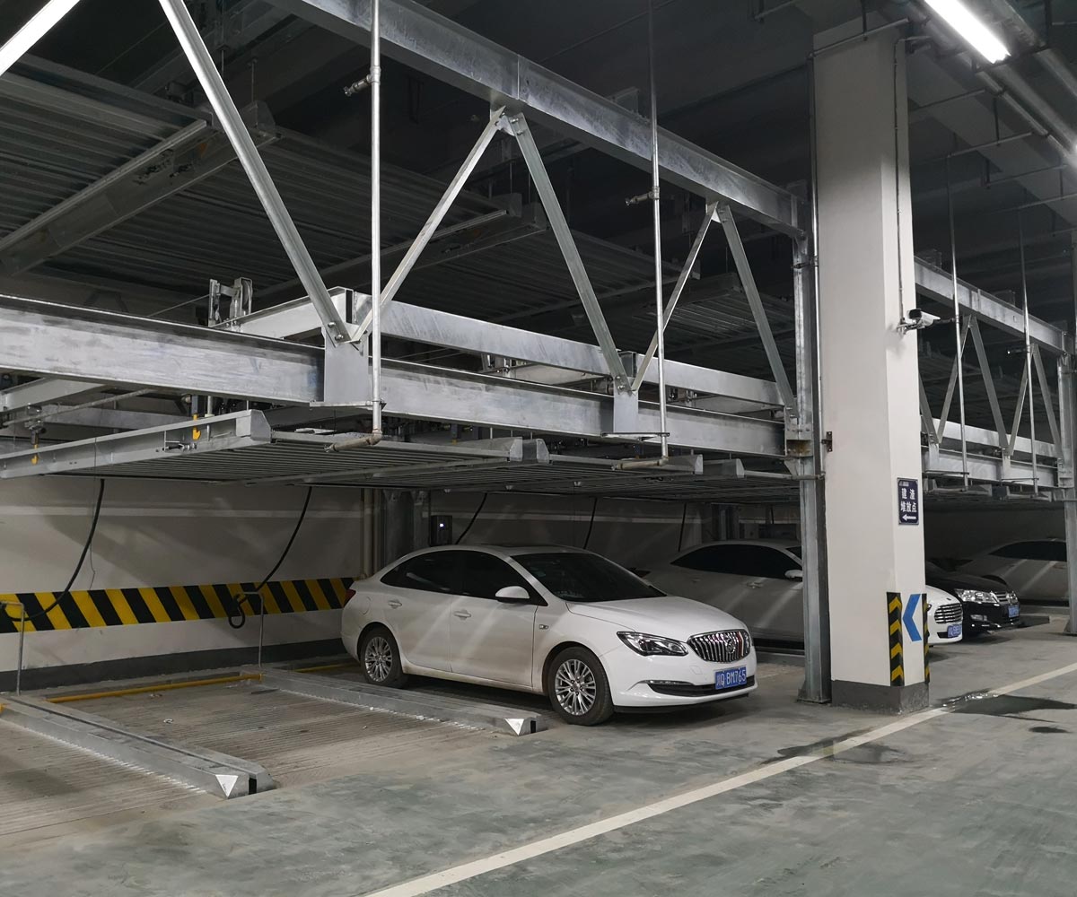 凉州区负一正三地坑PSH4-D1四层升降横移立体车库设备